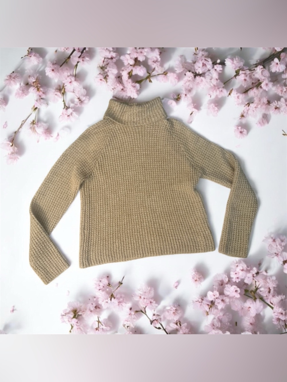 Thread & Supply Classic cream Turtleneck Knit Sweater - Women's size small NWT